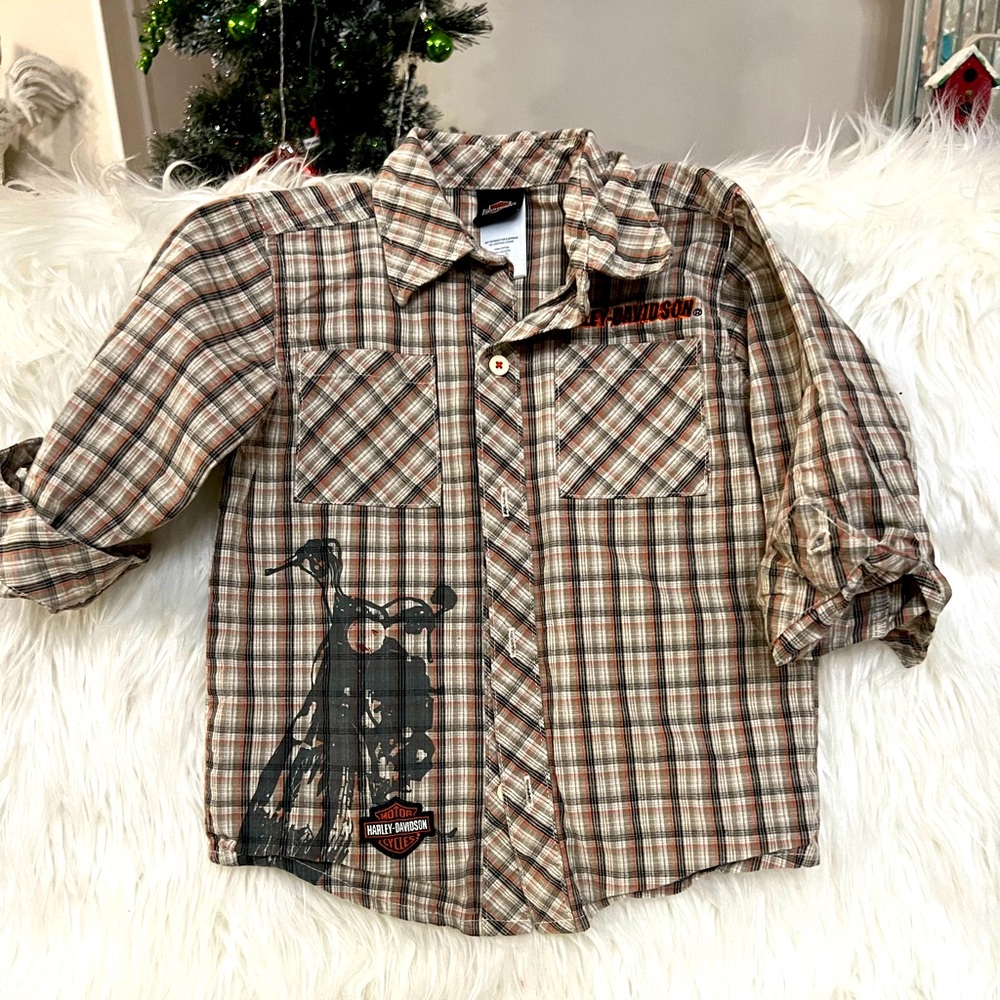Harley Davidson ~ T3 kids ~ Long  Sleeve button
